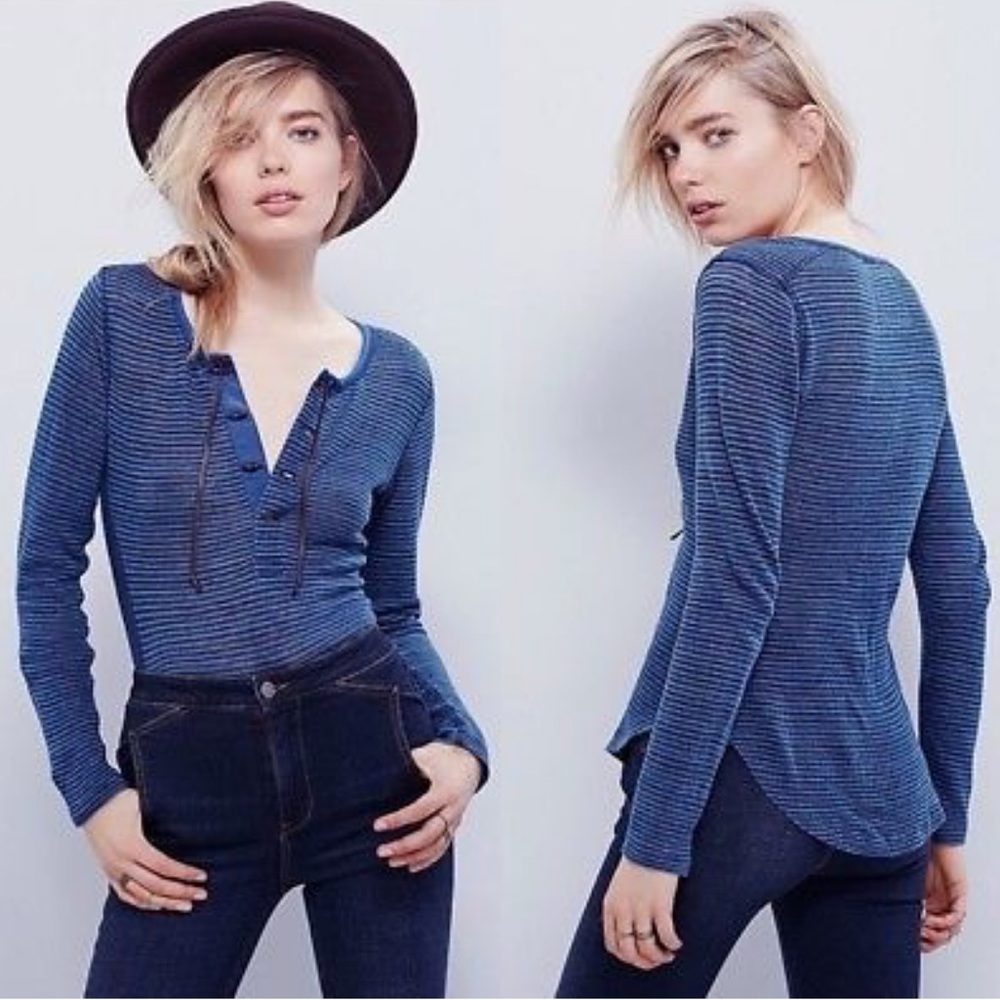 NWT Free People Heirloom Henley "Desert Rider" Top
